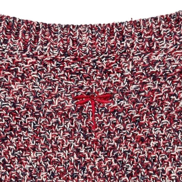 Tyler Boe Ruffle Sleeve Sweater Burgundy Large - Picture 5 of 7